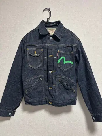 레어 evisu 데님 자켓 카모메 size 36