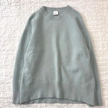 스픽 앤 스팬 캐시미어 울 크루 풀오버 니트 스웨터 스카이블루
