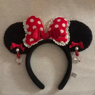 디즈니 미니 머리띠 빨간색