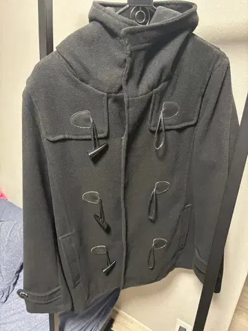 Doublefocus 블랙 더플 코트 S 사이즈