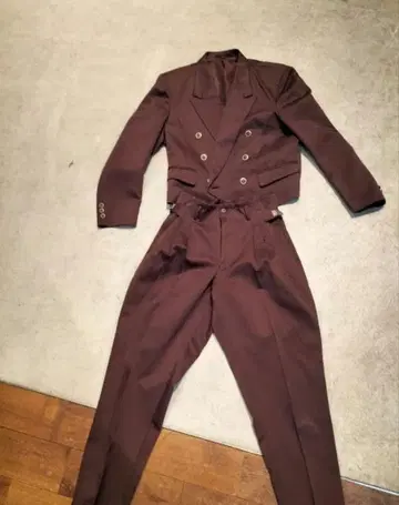 [ 레어 디자인 ] vintage 셋업 숏 기장 더블 90s