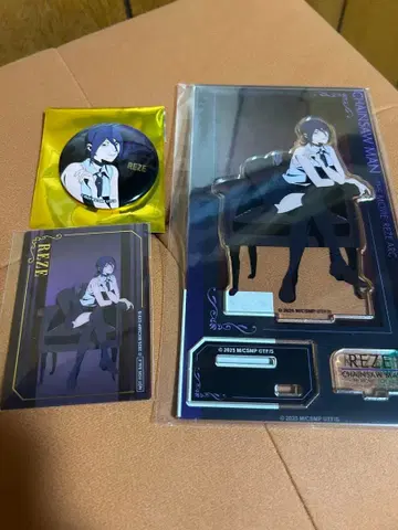 [ Loft 한정판 ] 체인소 맨 레제 아크릴 스탠드 캔뱃지 카드 세트