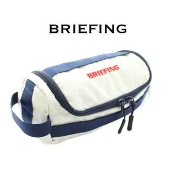 [ 새상품급 ] 브리핑 라운드 파우치 골프 파우치 화이트 네이비