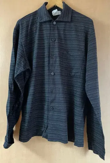 agnes b. 스트라이프 패턴 긴팔 셔츠 사이즈 1