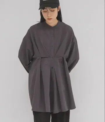 허리 턱 롱 셔츠 kbf