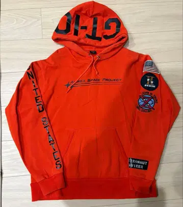 AVIREX 오렌지 후드티 L 사이즈