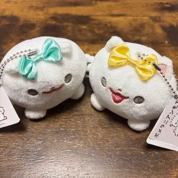 포메라니안 모찌 최애 컬러 리본 마스코트 키체인