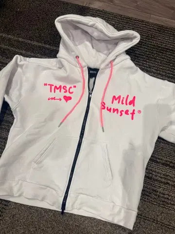 Mild Sunset 화이트 후드티 M (LEON 게재)