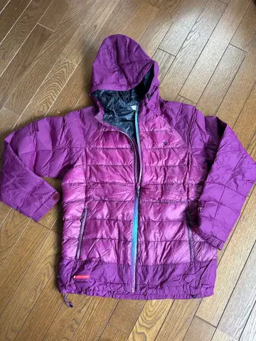 미즈노 보라색 후드 부착 다운 자켓