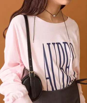 [ mystic ] BIG 로고 롱 셔츠 핑크