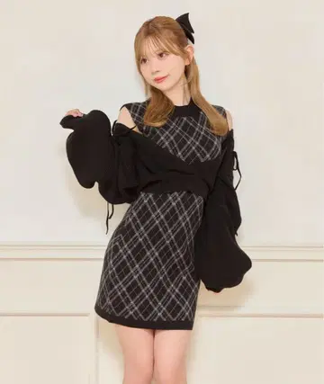 apres jour 레이어드 스타일 니트 원피스