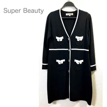 슈퍼 뷰티 슈퍼뷰티 가디건 비쥬 리본