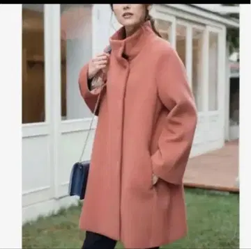 컨디션 최상 ANAYI 아나이 더블 비버 케이프 코트 핑크 계열 38 울