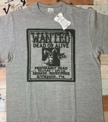 [ XL ] 미사용품 웨어하우스 4096 wanted tee GRAY