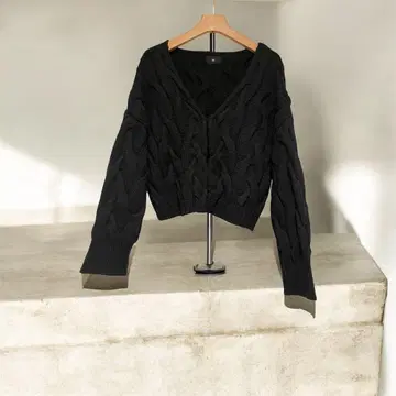 FRAMeWORK Lani 케이블 니트 가디건 블랙