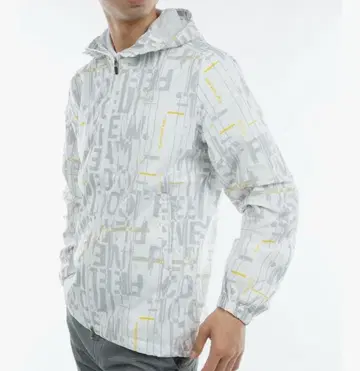 가격 인하 PING 디지털 노이즈 프린트 풀 지퍼 후디 블루종 화이트