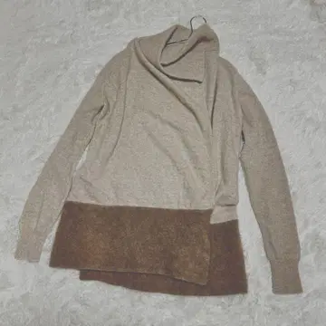 GOBI 고비 판초풍 니트 가디건 캐시미어 100% 브라운 계열