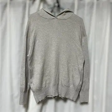 23구 코튼 울 니트 후드티 38 M 그레이지