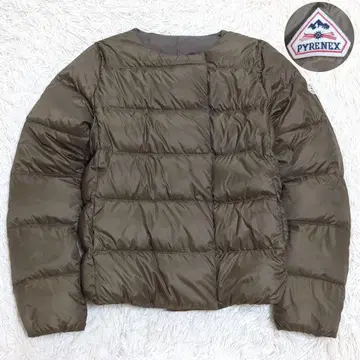 미사용급 38 피레넥스 칸느 카키 울트라 라이트 타프타 다운 자켓