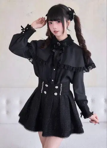 No Genki 키라키라 트위드 스커트