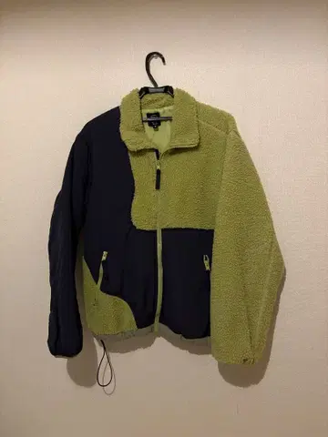 BRAIN DEAD 보아 자켓 S 네이비/라임 그린