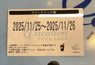 디즈니 바케파 프리 드링크권