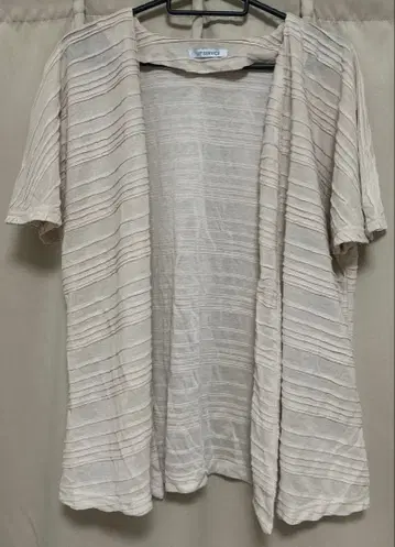 립서비스 베이지 반팔 가디건