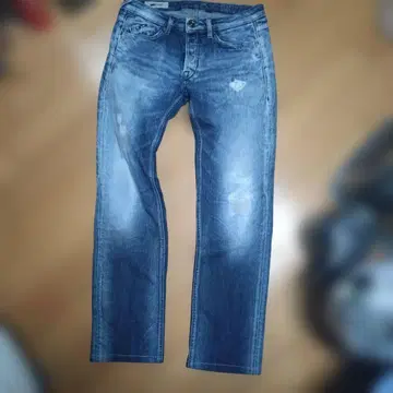 GAS 데미지 가공 스트레치 데님 31 아이스 블루