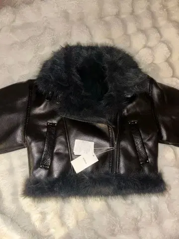 무스탕 코트 보아 코트 불규칙 숏 페이크 무스탕 자켓