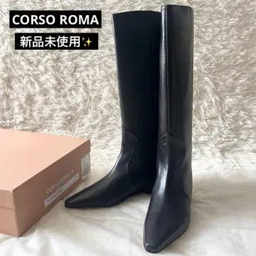 미사용 새상품 CORSO ROMA9 코르소 로마 노베 롱 부츠 가죽