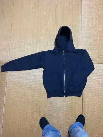 TDD 지퍼 후드티 네이비