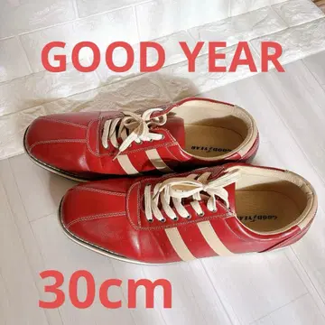 [ 빅 사이즈 ] 가죽 빨간색 스니커즈 30cm
