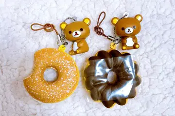 [레어] 리락쿠마 도넛 스퀴즈 마스코트 2점