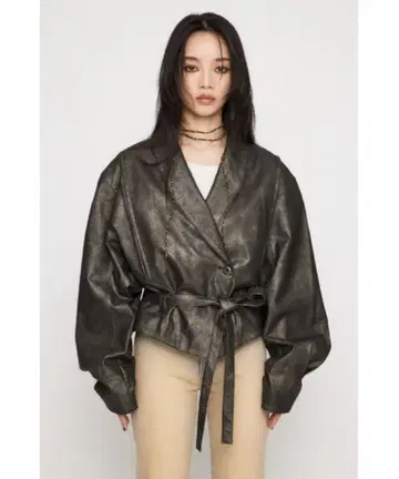 LAGUA GEM 가죽 자켓