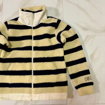 HH 헬리한센 플리스 자켓 아이보리/네이비 스트라이프