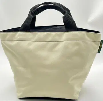 새상품급 [ 에르베샤 펠리에 ] 보트형 토트 핸드백 아이보리 블랙