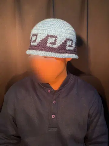 크러셔 모자 물결 무늬 터콰이즈 블루 네이비 블루 색상