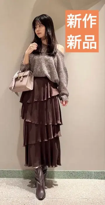 신상 택 포함 새상품 완판템 스나이델 새틴 내로우 캉캉 스커트