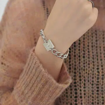 TINA:JOJUN 체인 팔찌 실버 K-스타일 심플