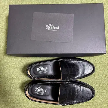 Kenford 블랙 태슬 로퍼 페이즐리 무늬