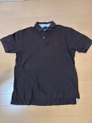 브라운 피케 셔츠 타미힐피거 TOMMY HILFIGER