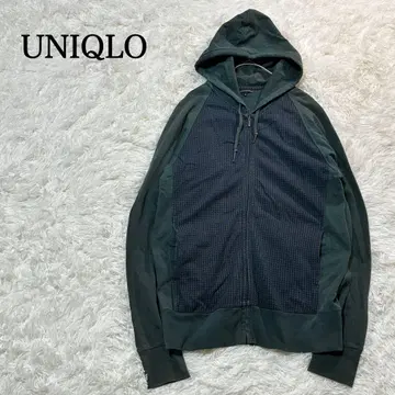 UNIQLO 집업 후드티 M 사이즈 그린