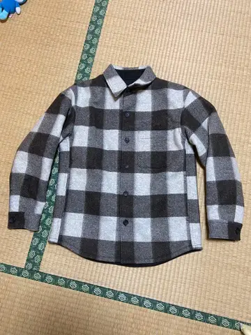 유니클로 블록 체크 오버 셔츠 자켓