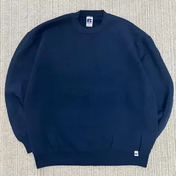 USA XL 네이비 러셀 애슬레틱 무지 맨투맨 앞 V 가제트