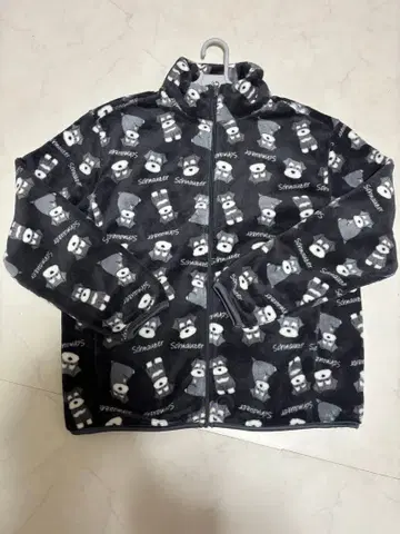 슈나우저 패턴 플리스 자켓