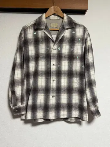 maturely 스팽글 체크 셔츠 beams 빔즈