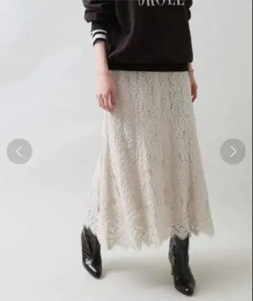 [미사용 새상품] IENA 플라워 레이스 플레어 스커트