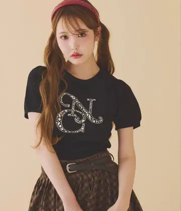 비쥬 펄 로고 니트