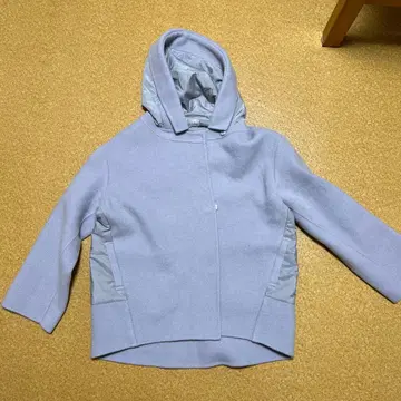 후드 부착 울 자켓 코트