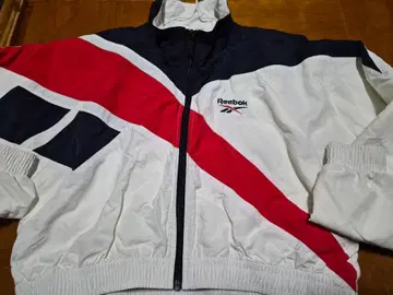 Reebok 집업 자켓 화이트/레드/네이비